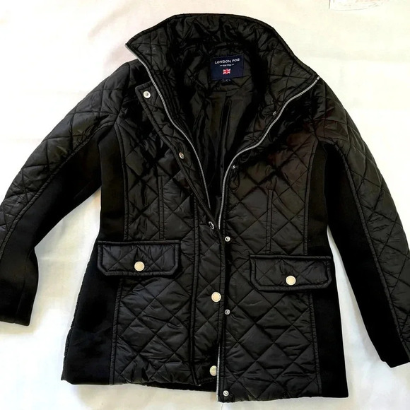London Fog Jackets & Blazers - NWOT London Fog Preppy Puffer Black Jacket. Size Small